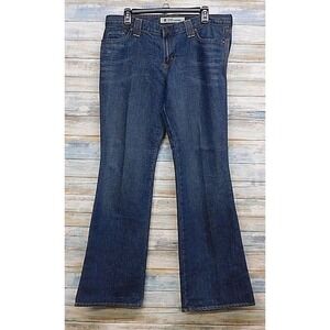 Vintage Gap Original Ultra Low Rise Flare Jeans Womens 12 Dark Wash Blue Denim